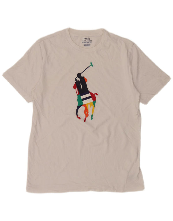 Γραφικό μπλουζάκι Polo Ralph Lauren Boys Top 15-16 ετών XL Λευκό βαμβακερό