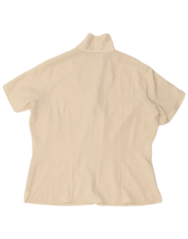 Marks & Spencer Γυναικεία κοντομάνικη μπλούζα UK 16 Large Beige