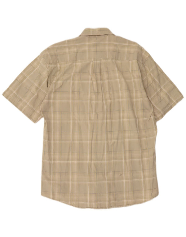 Ανδρικό κοντομάνικο πουκάμισο Camel Active XL Beige Check