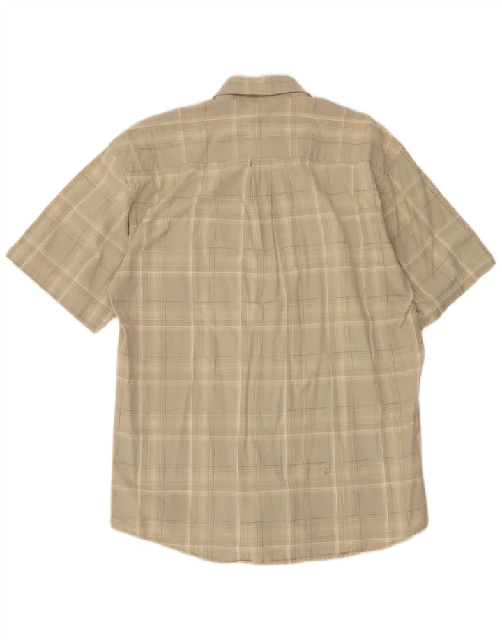 Ανδρικό κοντομάνικο πουκάμισο Camel Active XL Beige Check