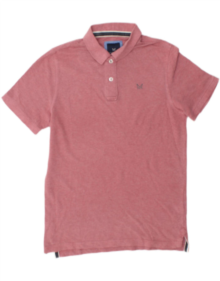 Crew Clothing Ανδρικό πουκάμισο πόλο μεσαίου ροζ βαμβακερό