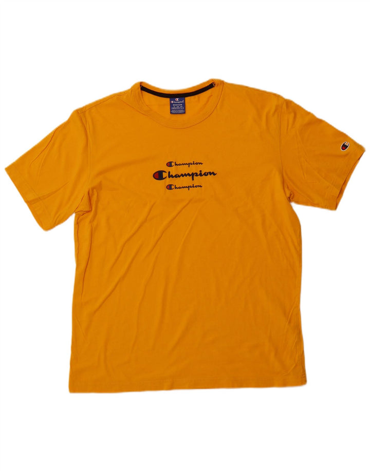 Ανδρικό γραφικό T-Shirt CHAMPION Top Medium Yellow