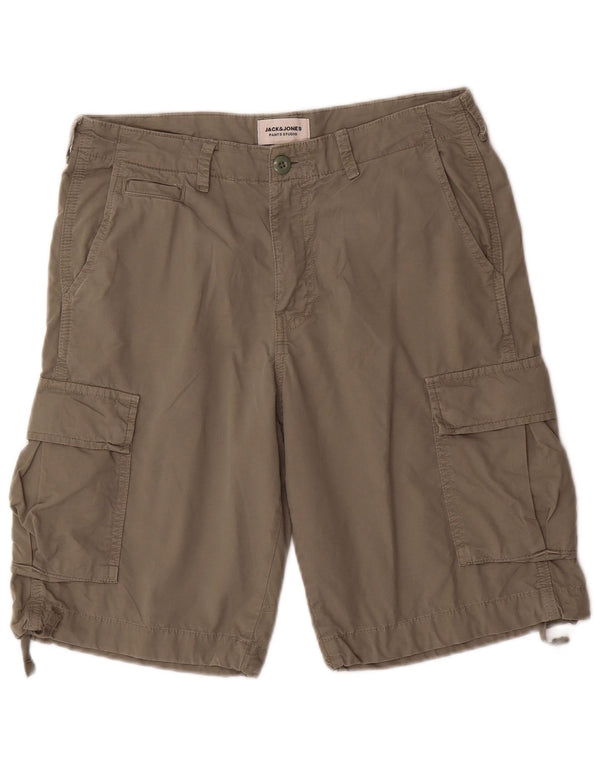 Jack & Jones Ανδρικό σορτς Cargo Small W29 Χακί βαμβακερό