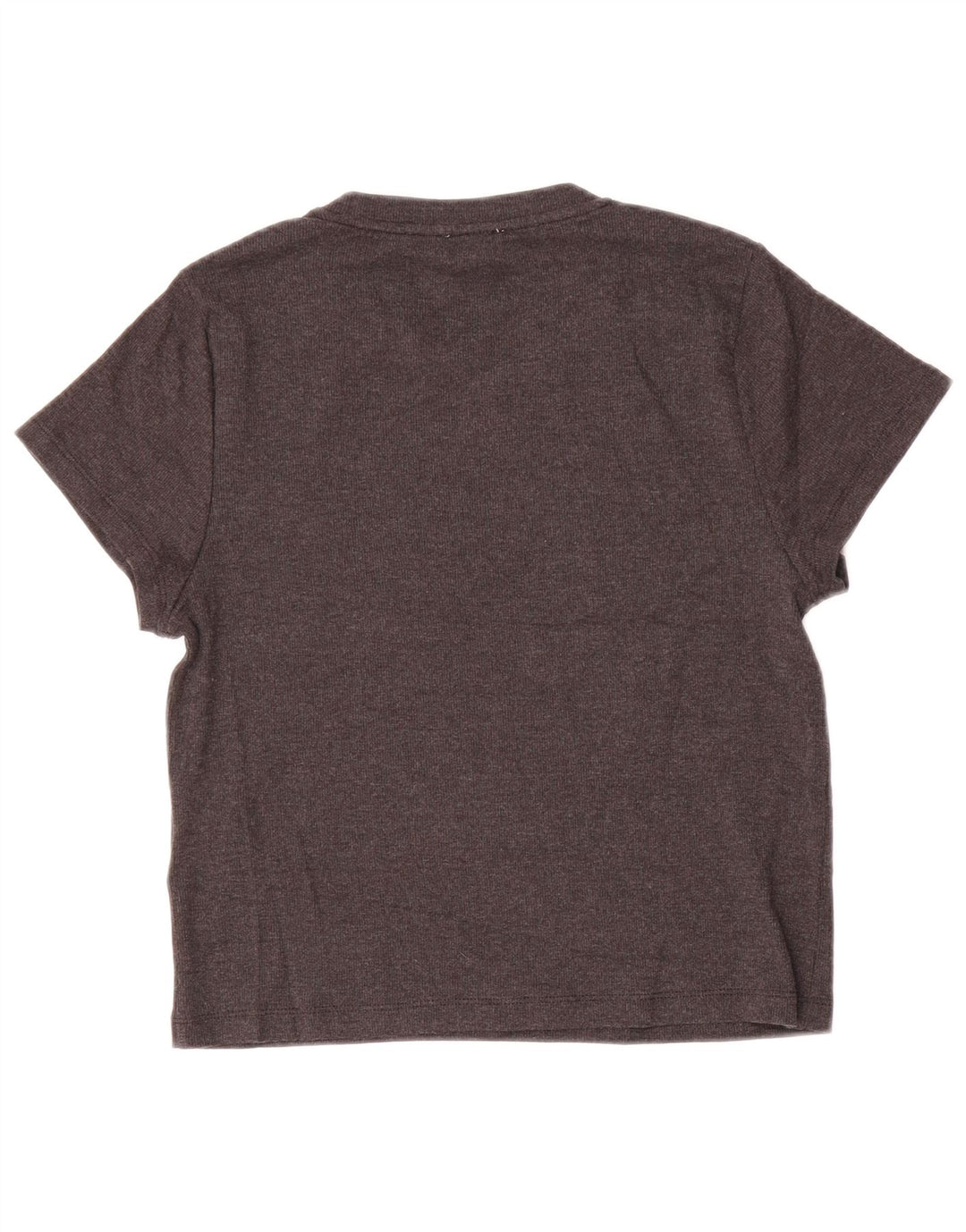J. CREW Γυναικείο T-Shirt Top UK 14 Large Grey Cotton