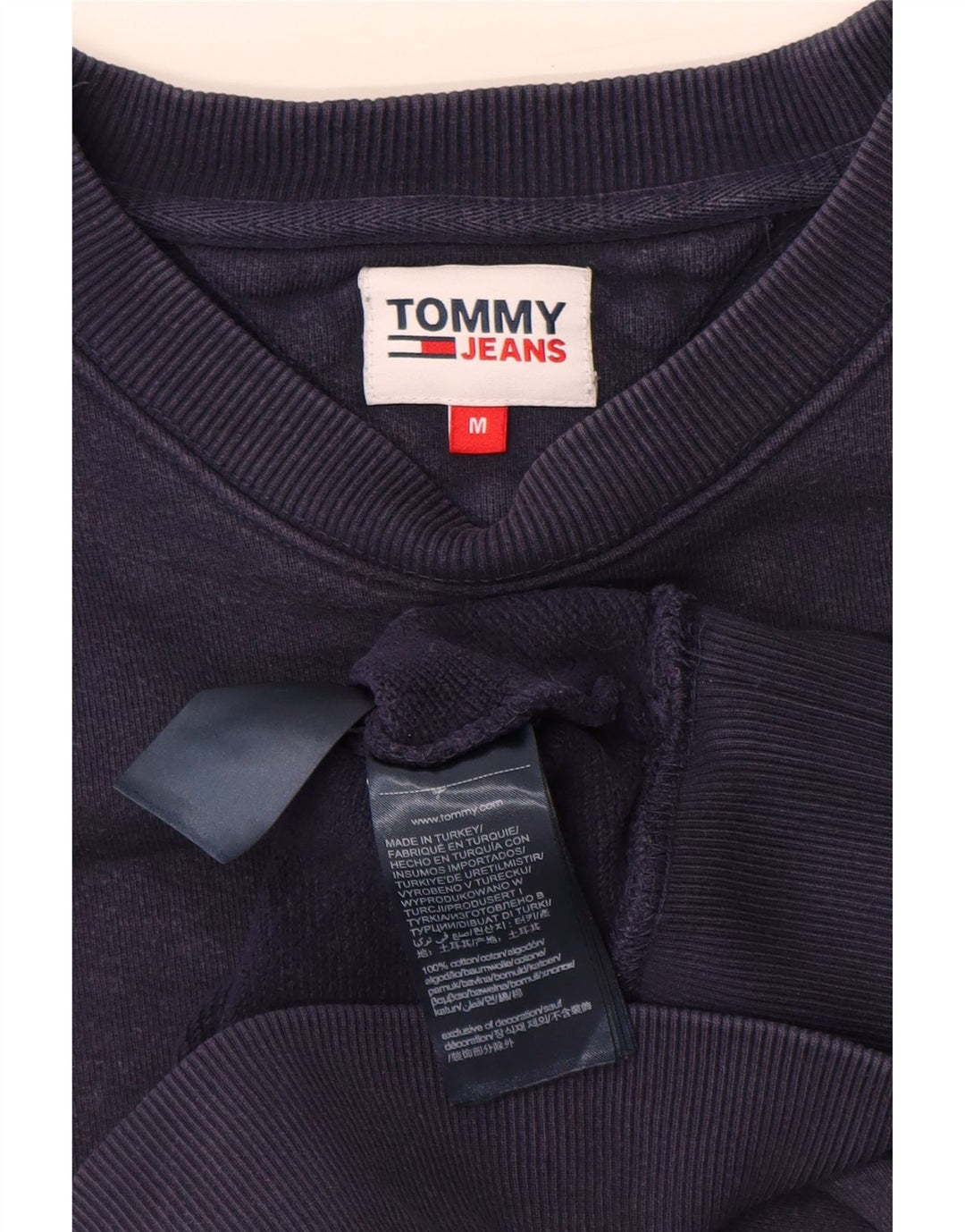 TOMMY HILFIGER Γυναικεία φούτερ Jumper UK 14 Medium Navy Blue Cotton