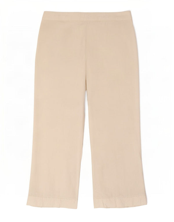 Marks & Spencer Γυναικείο φαρδύ παντελόνι casual UK 20 2XL W38 L28 Λευκό