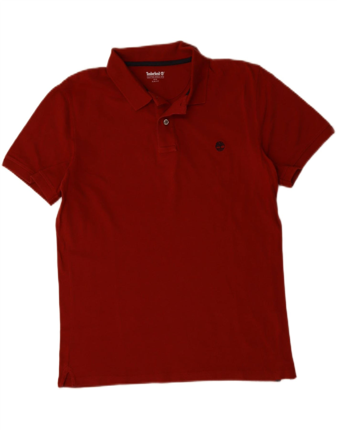 TIMBERLAND Ανδρικό πουκάμισο Polo Slim Fit Μεσαίο κόκκινο βαμβακερό