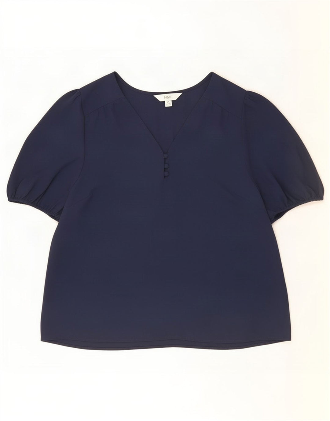 Γυναικεία μπλούζα Marks & Spencer Top UK 14 Medium Navy Blue Polyester