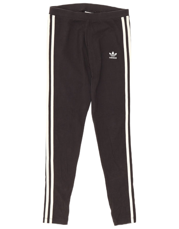 Γυναικείο κολάν Adidas UK 10 Small μαύρο βαμβακερό