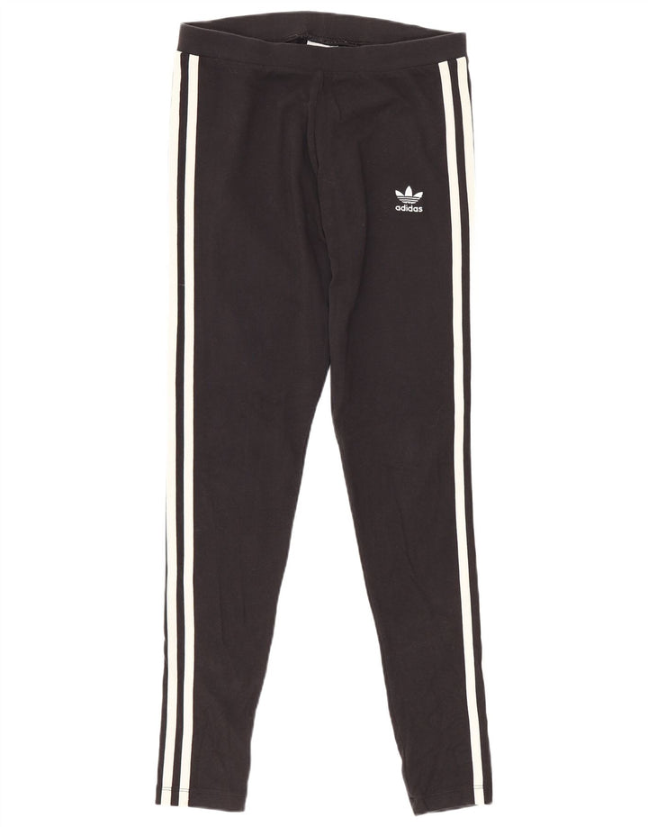 Γυναικείο κολάν Adidas UK 10 Small μαύρο βαμβακερό