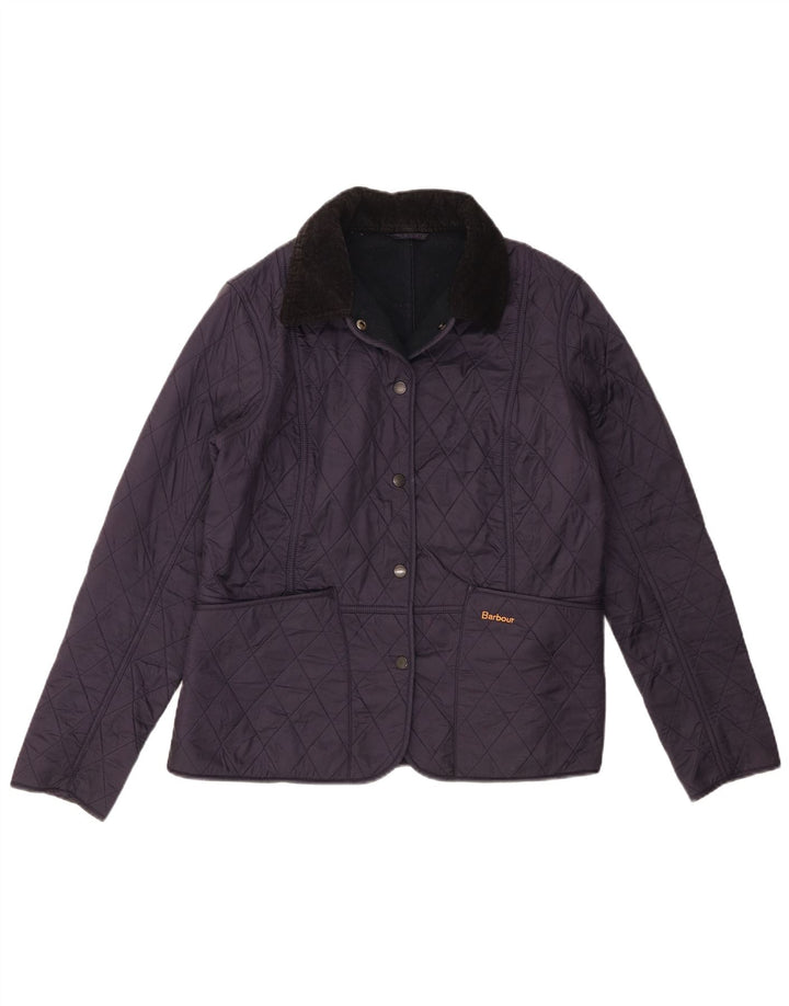 Γυναικείο καπιτονέ μπουφάν Barbour UK 14 Large Navy Blue Colourblock