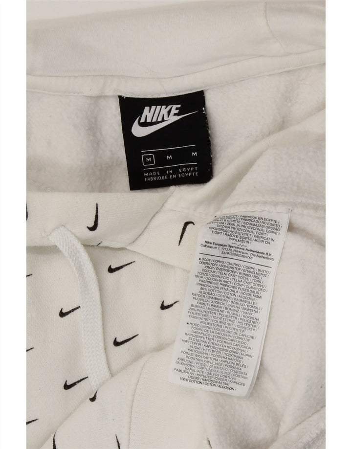Ανδρικό γραφικό κουκούλα Nike, μεσαίο λευκό βαμβακερό
