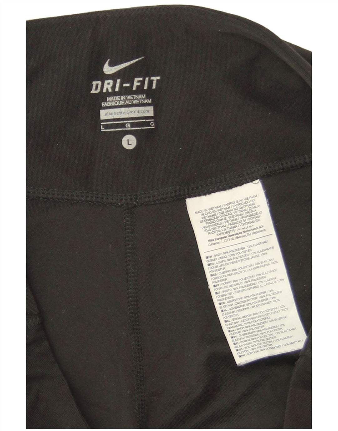 Γυναικεία αθλητική φόρμα Nike Dri Fit UK 14 Large Μαύρο Πολυεστέρας