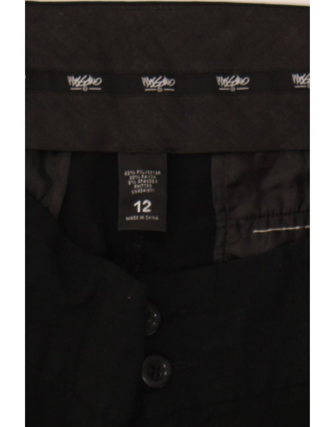 MOSSIMO Womens Flare Chino Trousers US 12 Large W32 L31 Black Polyester Vintage Mossimo and Second-Hand Mossimo from Messina Hembry 