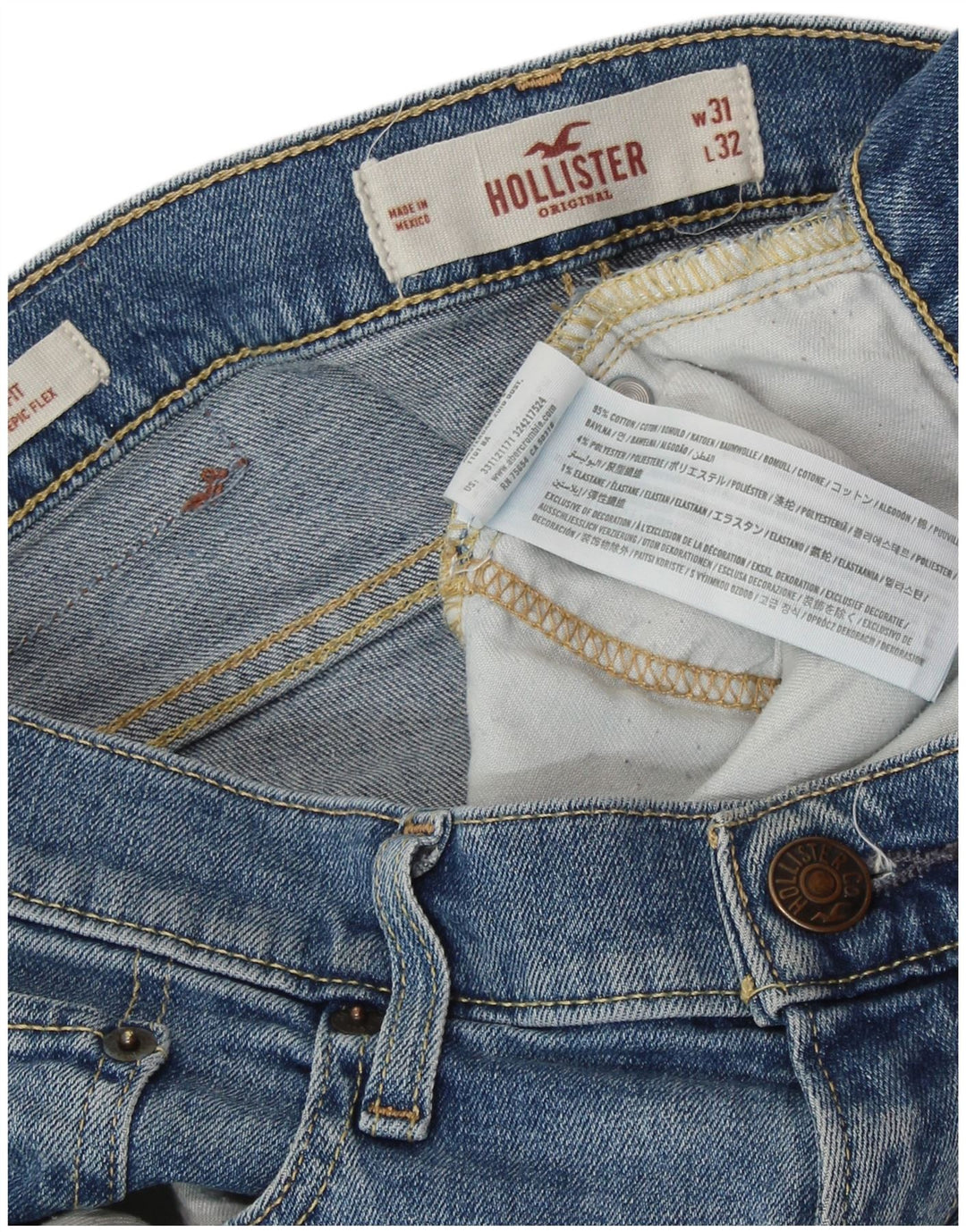 Ανδρικό Skinny Jeans HOLLISTER W31 L32 Μπλε βαμβακερό