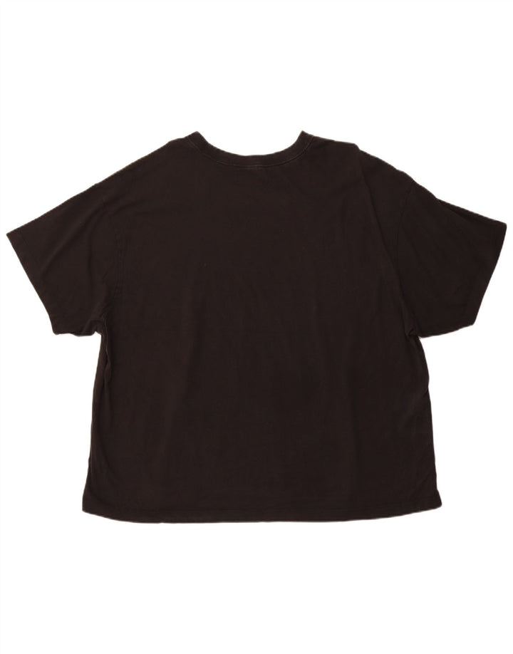 NIKE Γυναικείο T-Shirt Top UK 20 2XL Μαύρο βαμβακερό