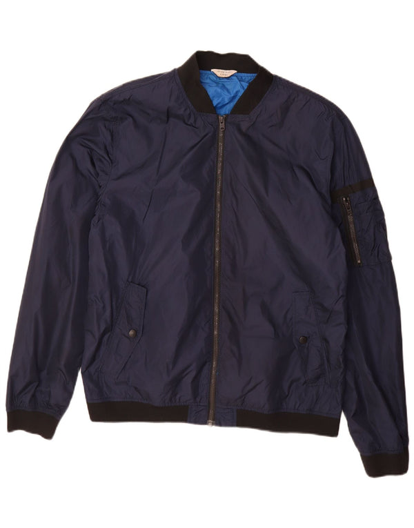 Jack & Jones Ανδρικό Bomber Jacket UK 40 Large Navy Blue Nylon