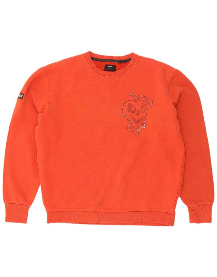 Ανδρικό γραφικό φούτερ Superdry Jumper Μεσαίο πορτοκαλί βαμβακερό