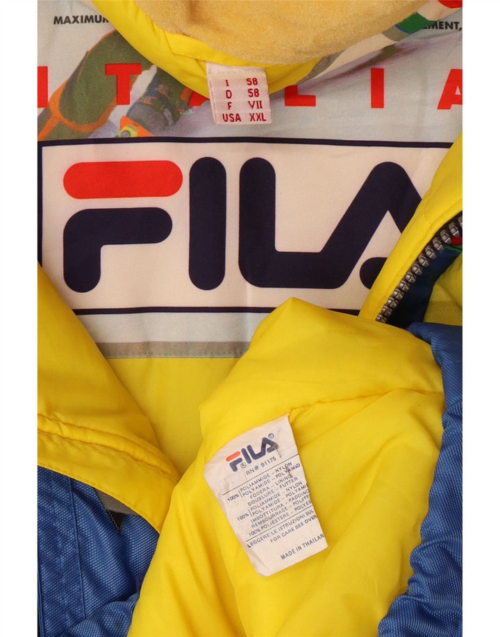FILA Ανδρικό τζάκετ σκι με κουκούλα IT 58 3XL μπλε πολυαμίδιο