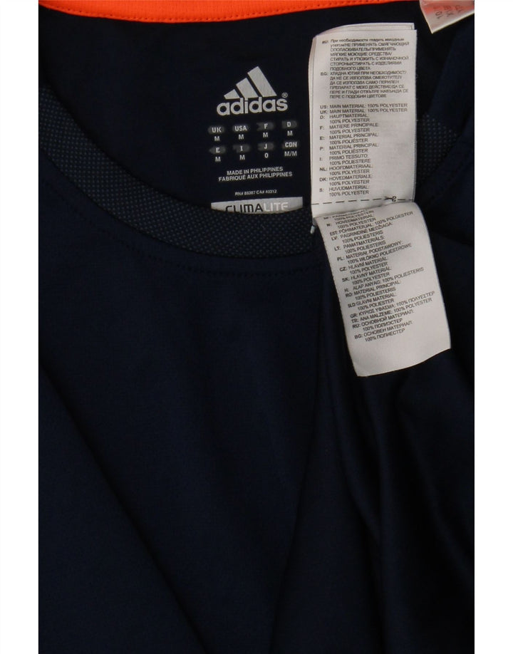 Ανδρικό T-Shirt Climalite Adidas Top Medium Navy Blue Polyester