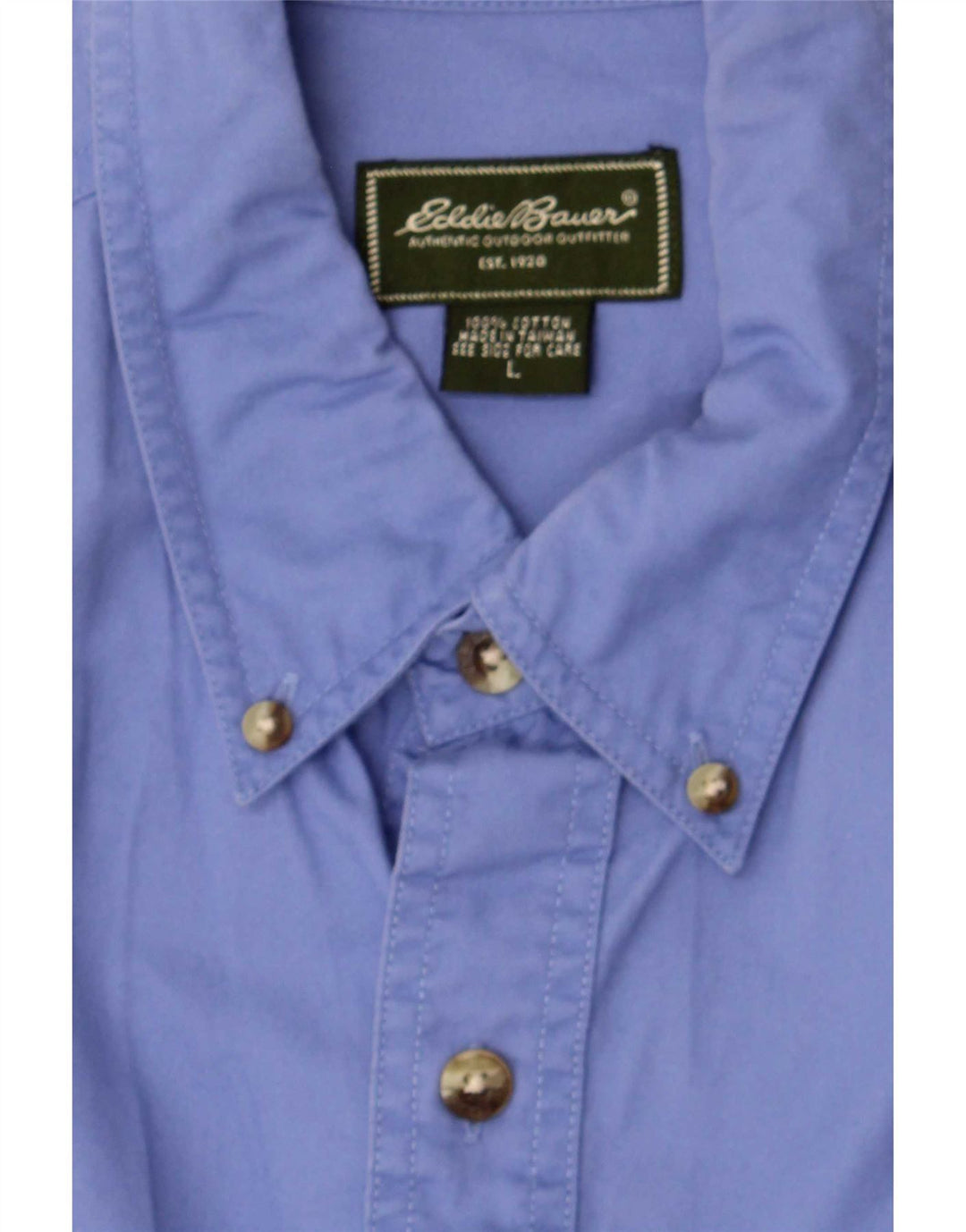 Ανδρικό πουκάμισο Eddie Bauer μεγάλο μπλε βαμβακερό