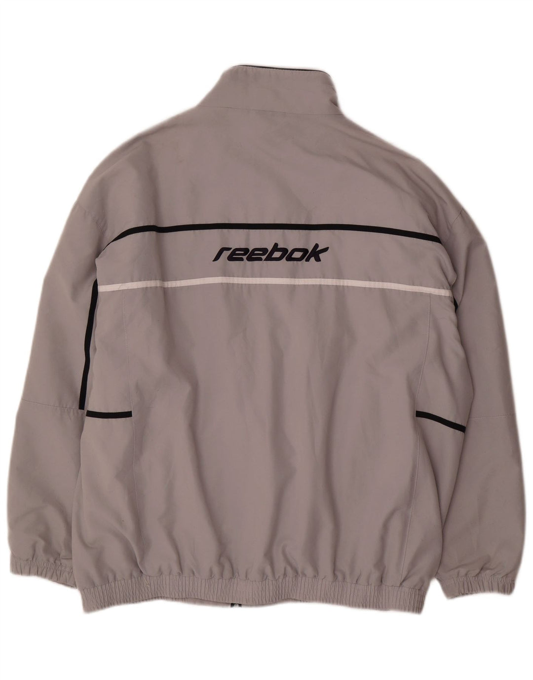 Ανδρική φόρμα φόρμας Reebok με γραφικά Top Jacket Μεγάλο γκρι χρώμα πολυεστέρα
