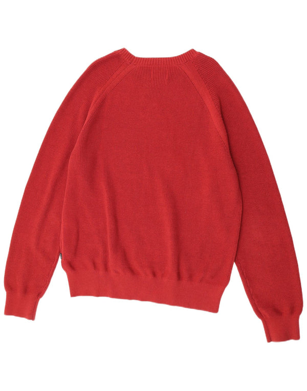 Dockers Ανδρικό πουλόβερ με κανονική εφαρμογή Boat Neck Jumper 2XL Maroon Cotton