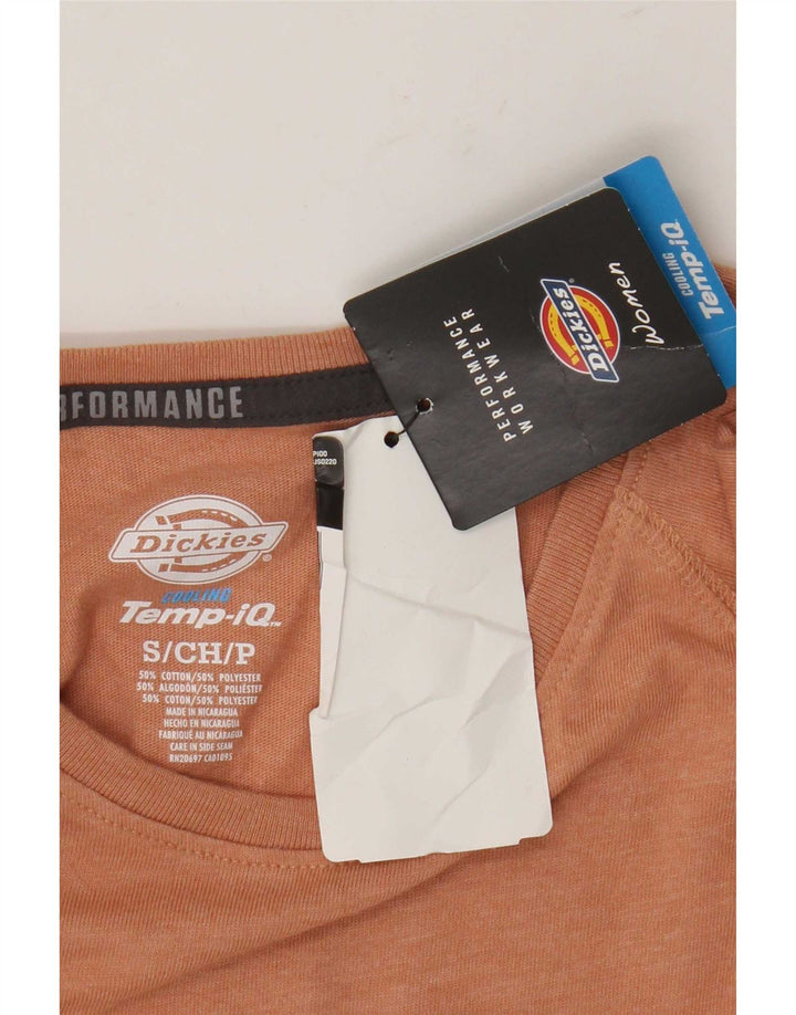 Dickies Γυναικείο τοπ μακρυμάνικο UK 10 Small πορτοκαλί βαμβακερό