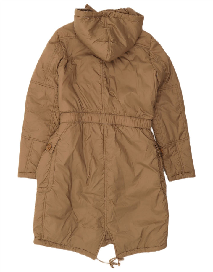 Replay γυναικείο μπουφάν με κουκούλα Parka UK 10 Small Brown Polyamide