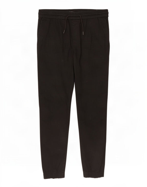 Zara Γυναικείο Joggers Casual Παντελόνι XL W34 L26 Μαύρο βαμβακερό