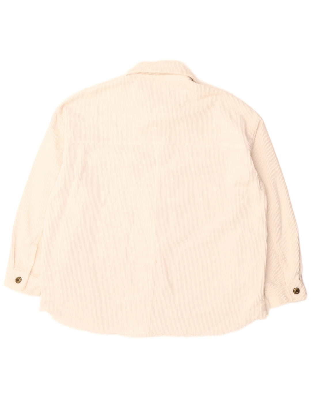 Zara Γυναικείο Κοτλέ Μπουφάν UK 10 Small White Βαμβακερό