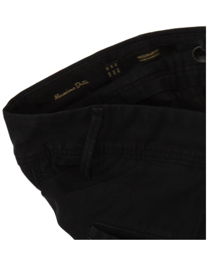 MASSIMO DUTTI Ανδρικό παντελόνι Chino με κανονική εφαρμογή EU 44 Large W34 L31 Μαύρο