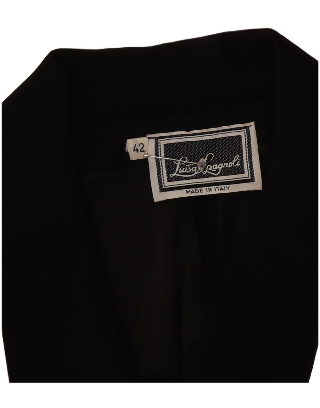 Luisa Spagnoli Γυναικείο πουκάμισο με γραβάτα φόρεμα IT 42 μεσαίο μαύρο