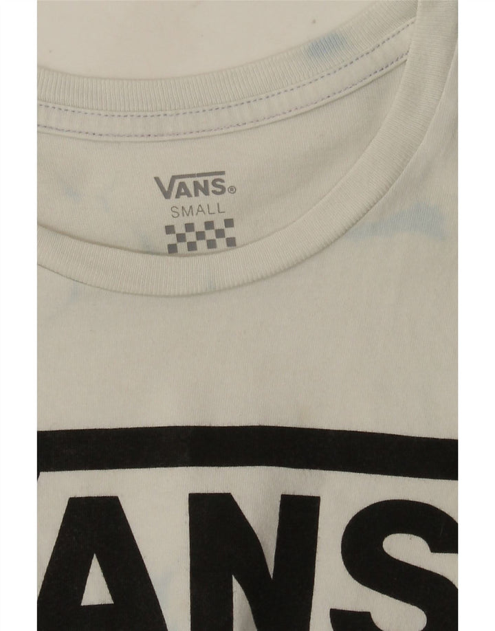 Vans Γυναικείο T-Shirt Top UK 10 Small White Tie Dye