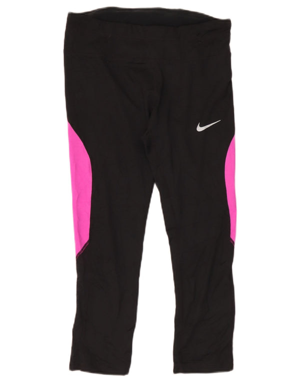 Γυναικεία κολάν Nike Dri Fit UK 12 Medium Black Colourblock Polyester