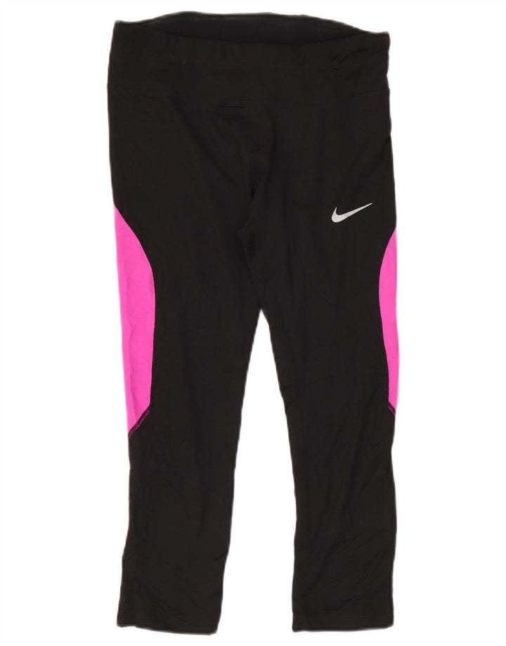Γυναικεία κολάν Nike Dri Fit UK 12 Medium Black Colourblock Polyester