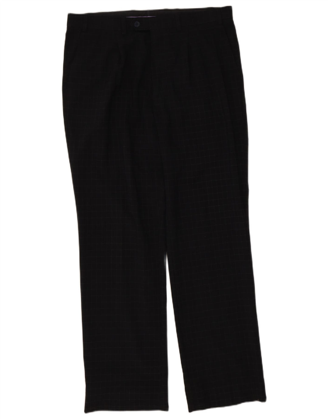Marks & Spencer Ανδρικό Μπλε Harbour ίσιο παντελόνι W36 L31 Navy Check