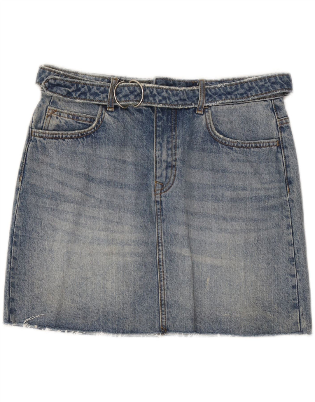 Zara Γυναικεία Ζ1975 Μίνι Τζιν Φούστα Μεσαία W32 Μπλε Βαμβακερή