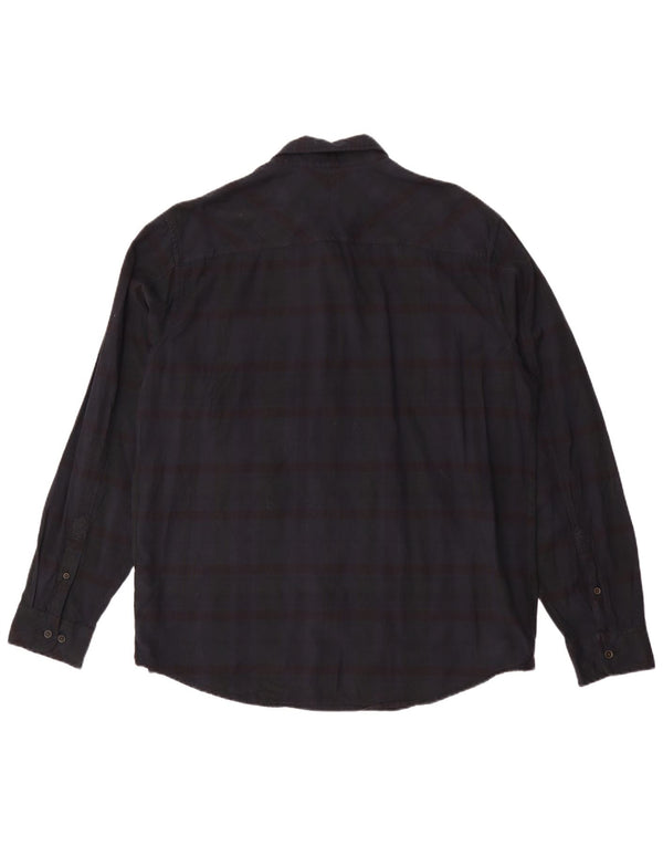 Ανδρικό πουκάμισο Timberland Slim Fit 2XL Navy Blue ριγέ βαμβακερό
