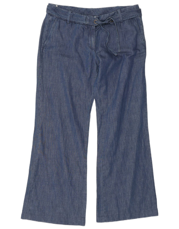 Murphy & Nye Γυναικείο φαρδύ παντελόνι Chino W36 L32 Μπλε βαμβακερό