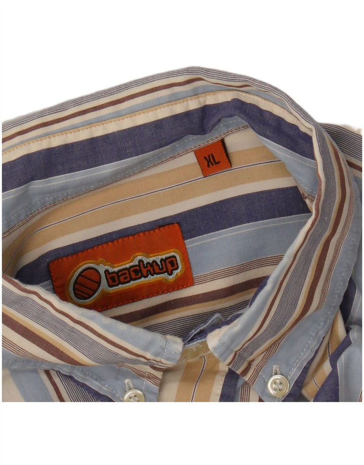 Vintage ανδρικό πουκάμισο XL πολύχρωμο ριγέ