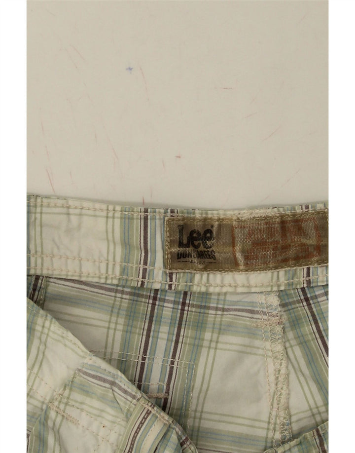 LEE Mens Chino Shorts W30 Medium White Check Vintage Lee and Second-Hand Lee from Messina Hembry 