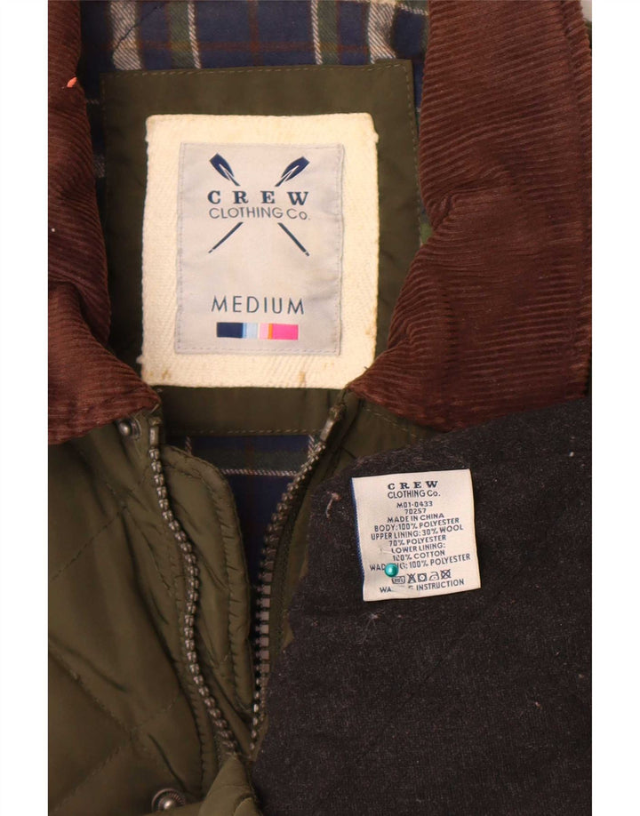 Ανδρικό καπιτονέ μπουφάν Crew Clothing UK 38 Medium Green Polyester