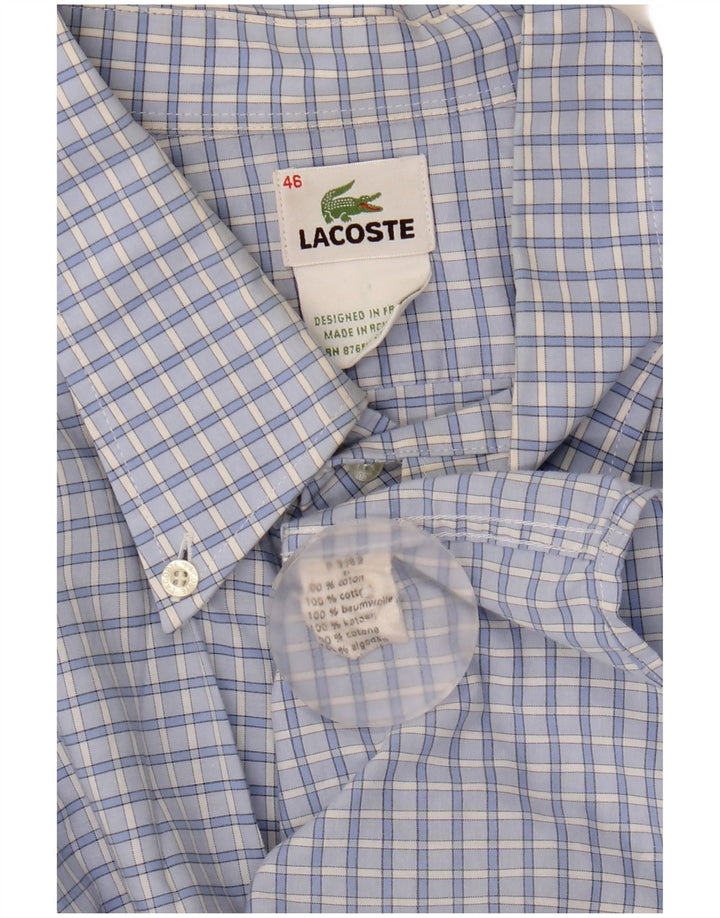 Ανδρικό πουκάμισο Lacoste 46 2XL Μπλε βαμβακερό Gingham