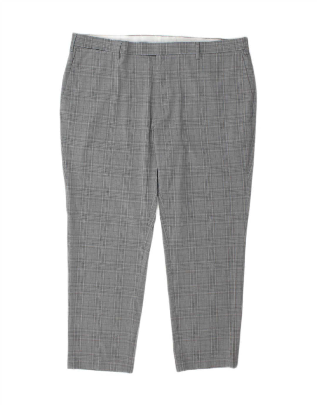 MARKS & SPENCER Mens Slim Suit Trousers W42 L28 Grey Check Vintage Marks & Spencer and Second-Hand Marks & Spencer from Messina Hembry 