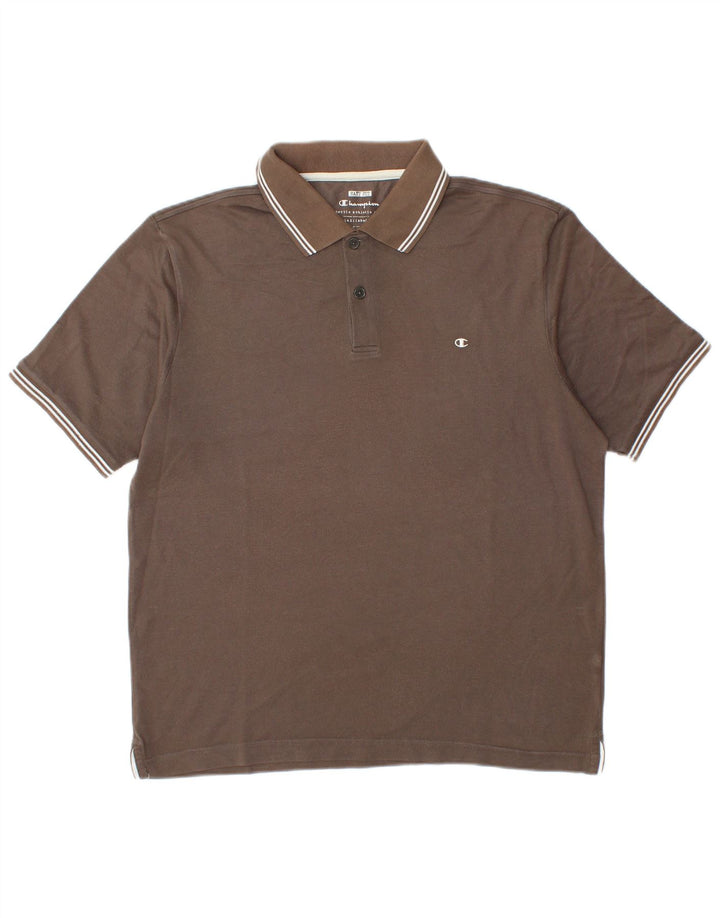 Champion Ανδρικό πουκάμισο Polo Easy Fit μεγάλο καφέ