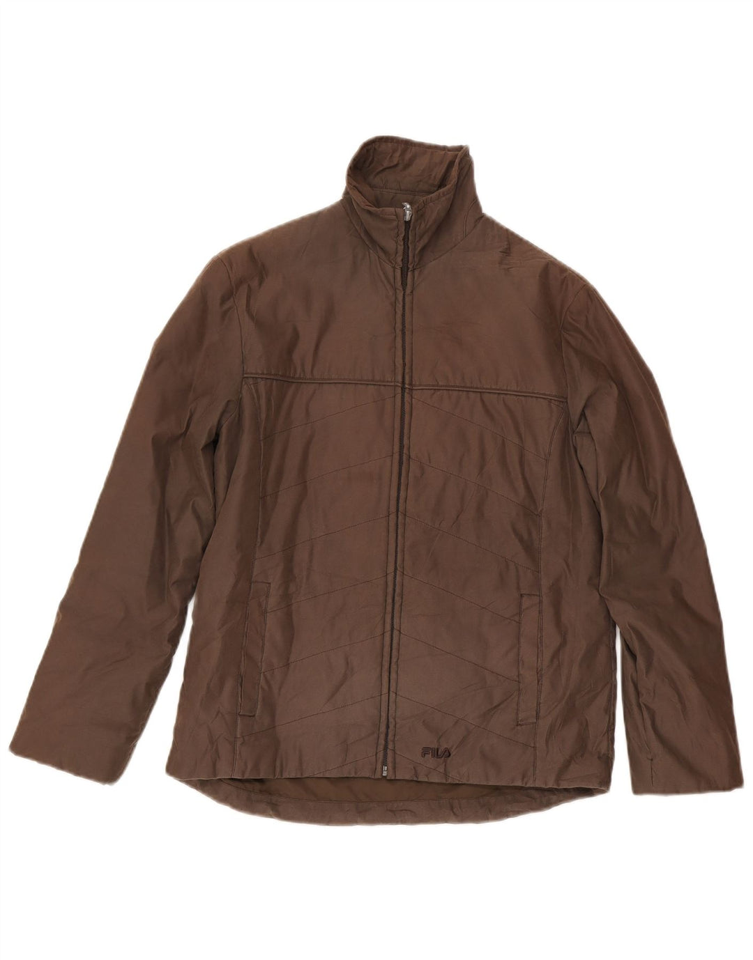 Fila Γυναικείο μπουφάν UK 10 Small Brown Πολυεστέρας