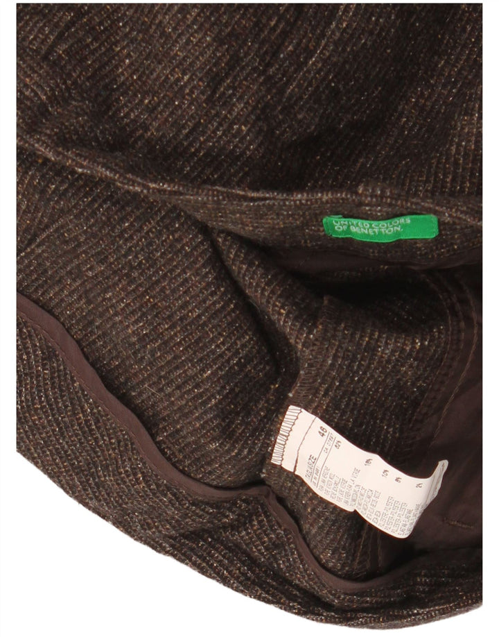 BENETTON Γυναικείο σορτς Chino IT 46 Μεγάλο W34 Καφέ παρθένο μαλλί