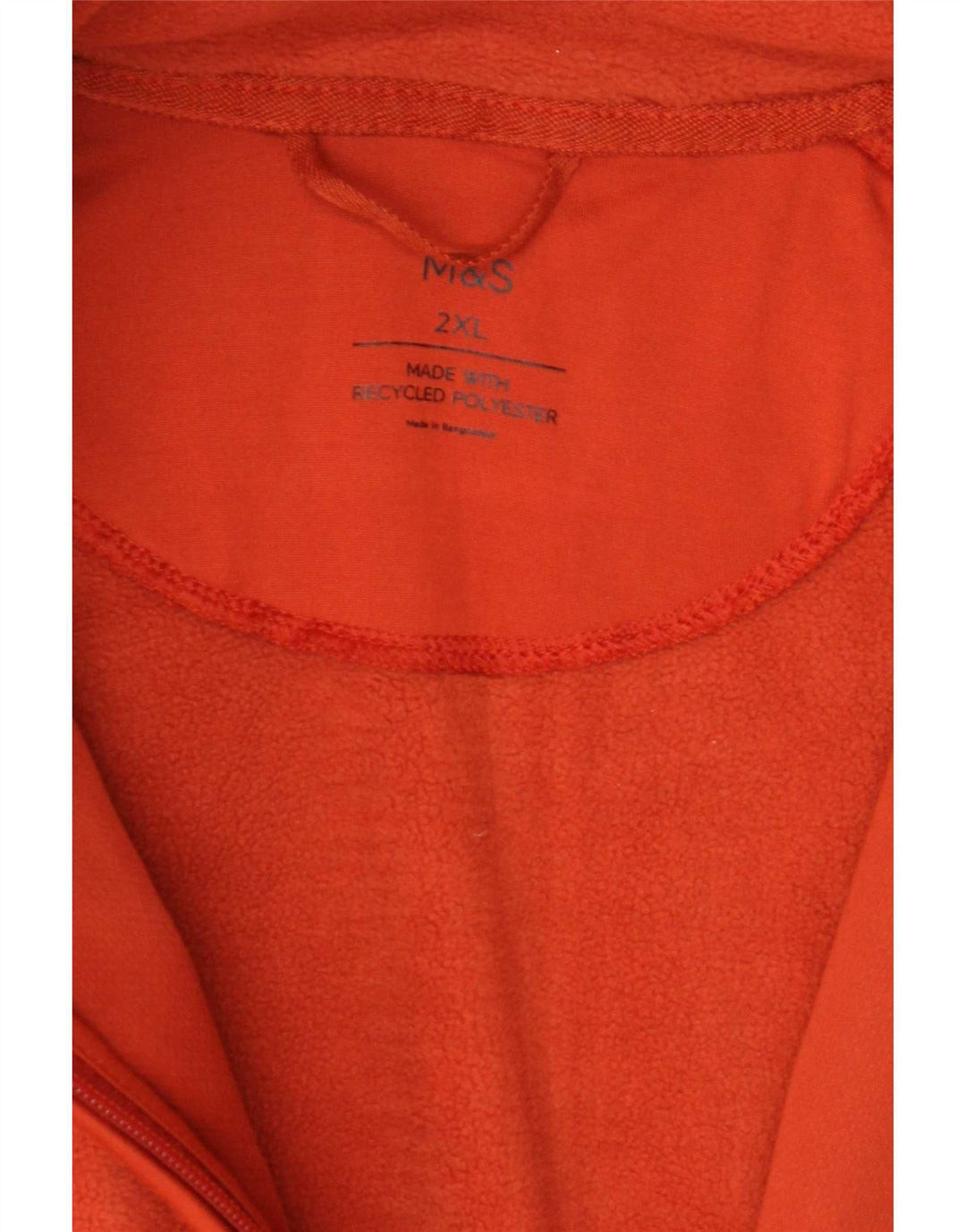 Marks & Spencer Ανδρικό Fleece Jacket UK 44 2XL Orange Polyester