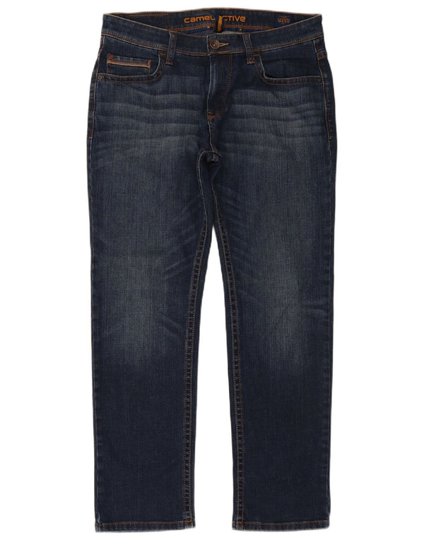Camel Active Mens Hudson Straight Jeans W34 L30 Navy Blue Cotton